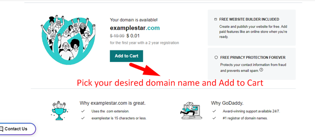 added your desired domain name 