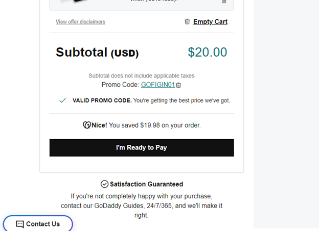 Godaddy payment method