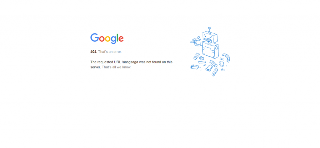 Google Error 404